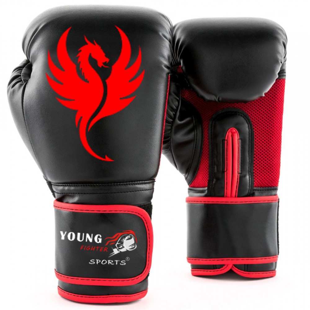 Young Fighter Synthetic Leather Boxing Gloves Thai Punch Training Sparring Gloves Kickboxing MMA Fight UFC